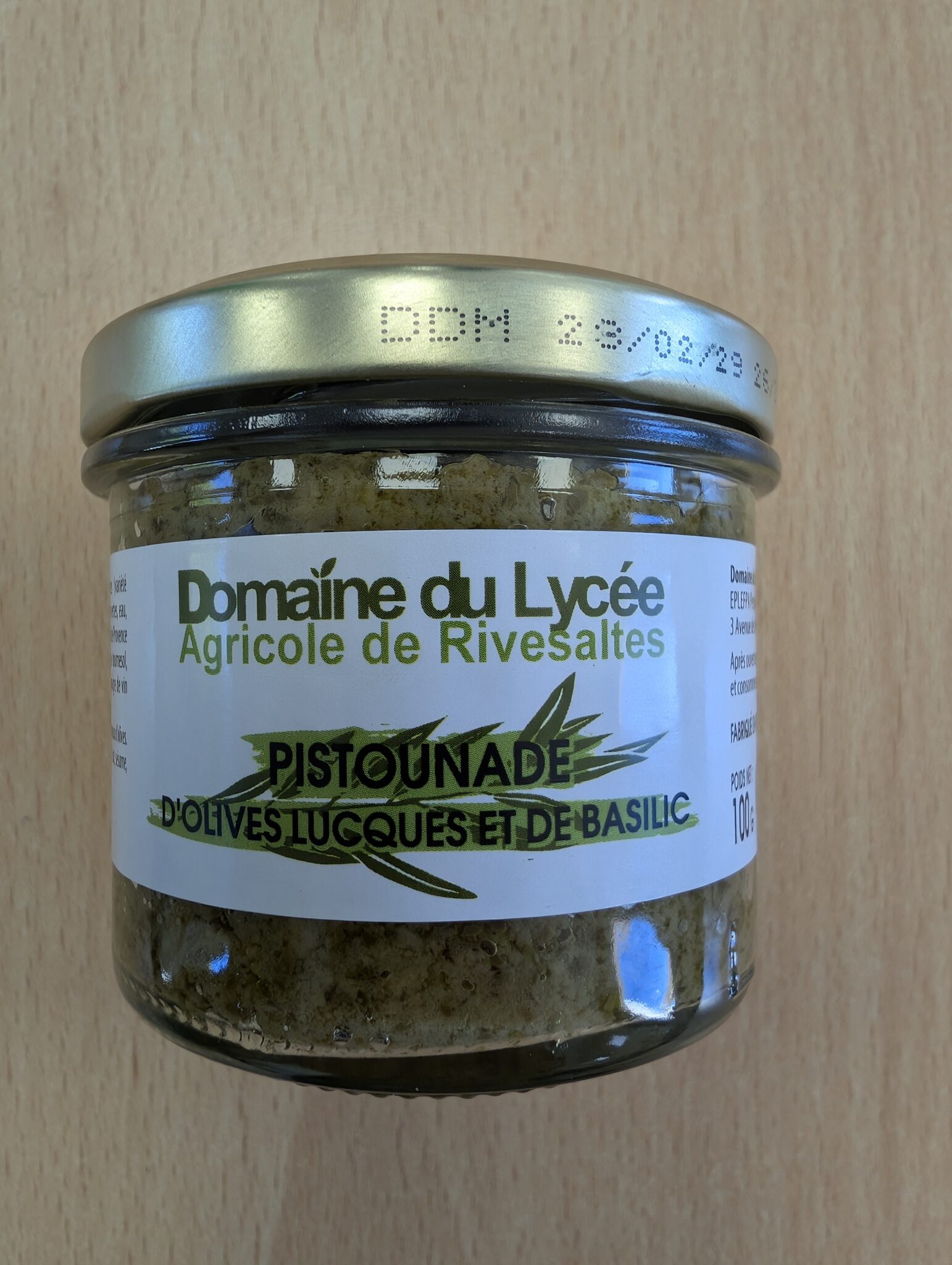 Tartinable d&rsquo;olives au basilic